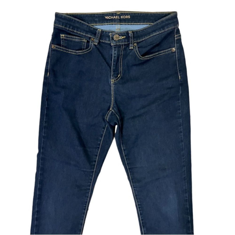 Michael Kors IZZY Skinny Jeans Dark Wash Size 6 Mid Rise Stretch Denim​